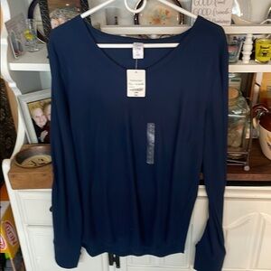 Sleep Chic, Large, Sleep Top, Women's Navy Top, NWT